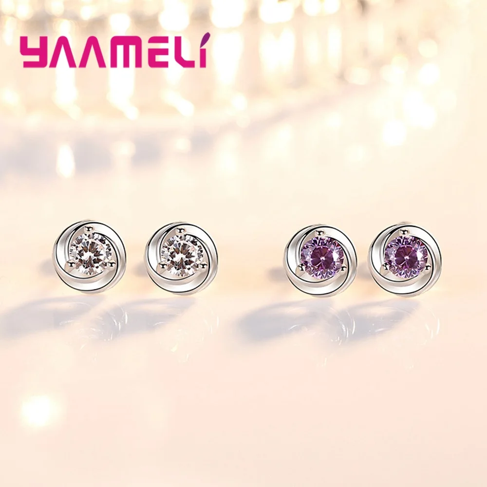 

New Arrival Woman/Lady Fashion 925 Sterling Silver Shiny AAA Cubic Zirconia Peony Stud Earrings Jewelry Gifts For Anniversary