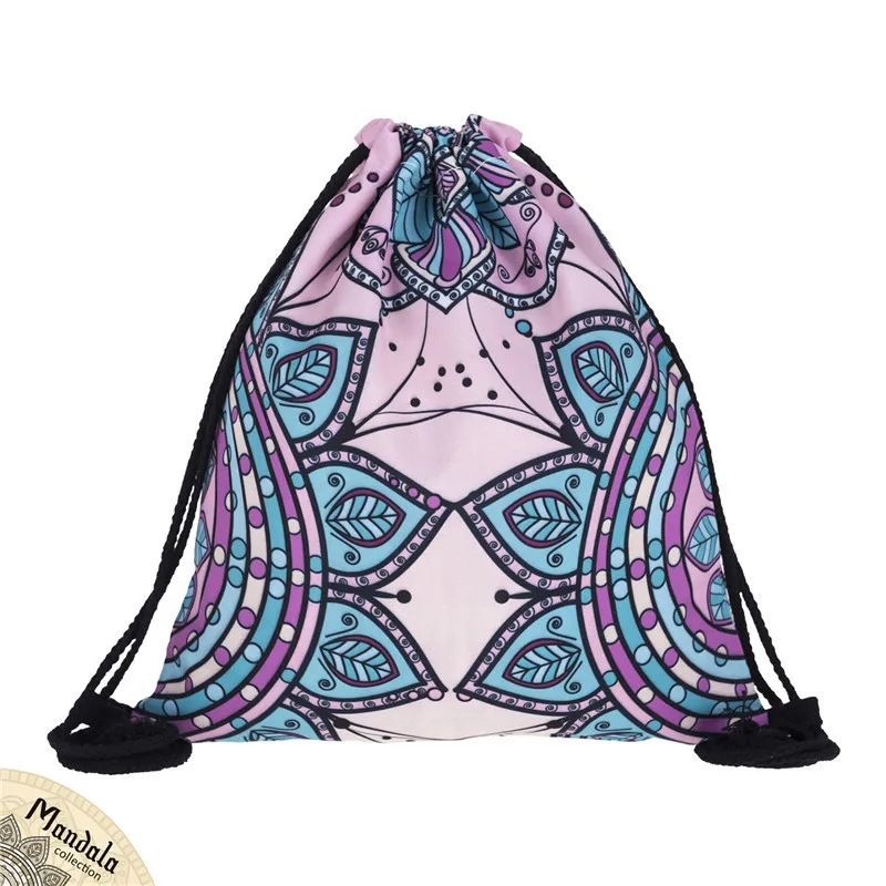 

Рюкзак Datura на шнурке для мужчин и женщин, модная сумочка унисекс с цветочным принтом 3D