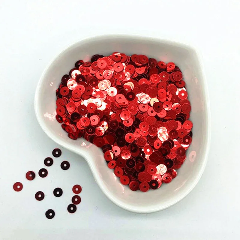 Плоские круглые пайетки из ПВХ россыпью 3 мм 4 5 6 для шитья рукоделия свадебного