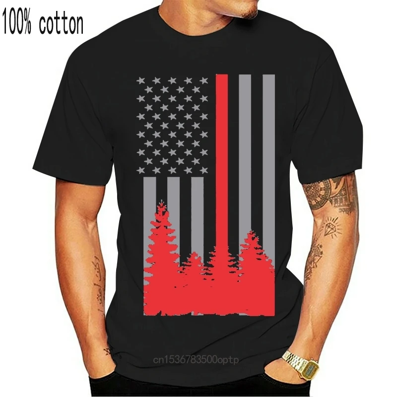 

Мужская футболка без рукавов Wildland, тонкая футболка с красной линией пожарного отделения, флагом США, 2021