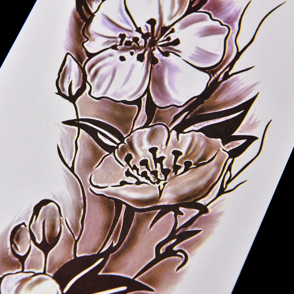 

1 sheet 9x18.5cm Removable Temporary Tattoo Body Art Blossom Plum Waterproof Tattoo Sticker