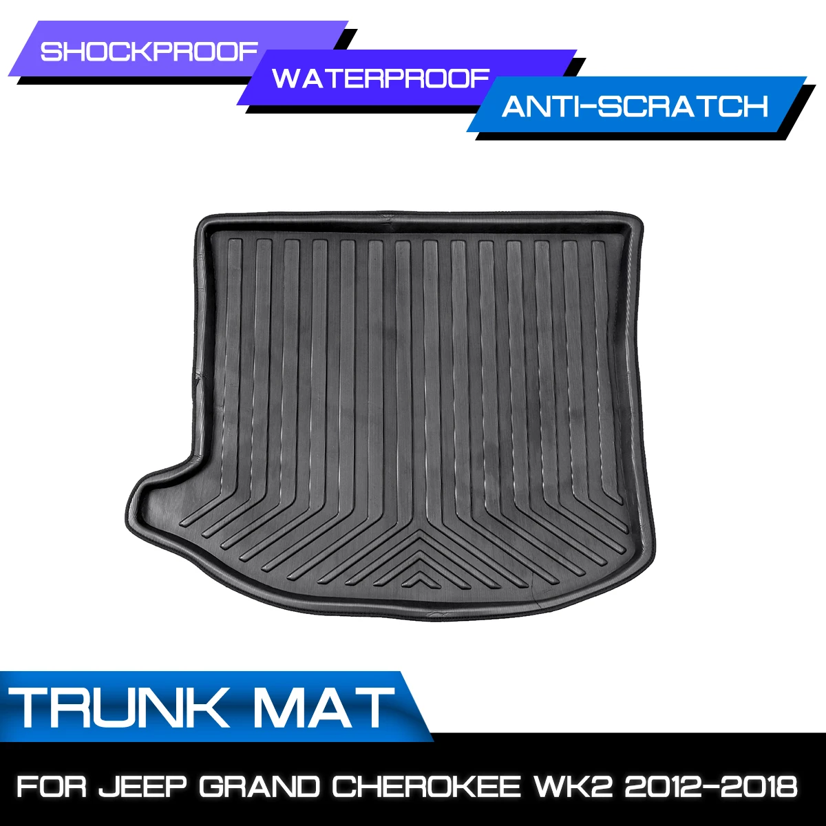 

For Jeep Grand Cherokee WK2 2012 2013 2014-2018 Kick Boot Mat Rear Trunk Liner Cargo Floor Tray Carpet Mud Pad Guard Protector