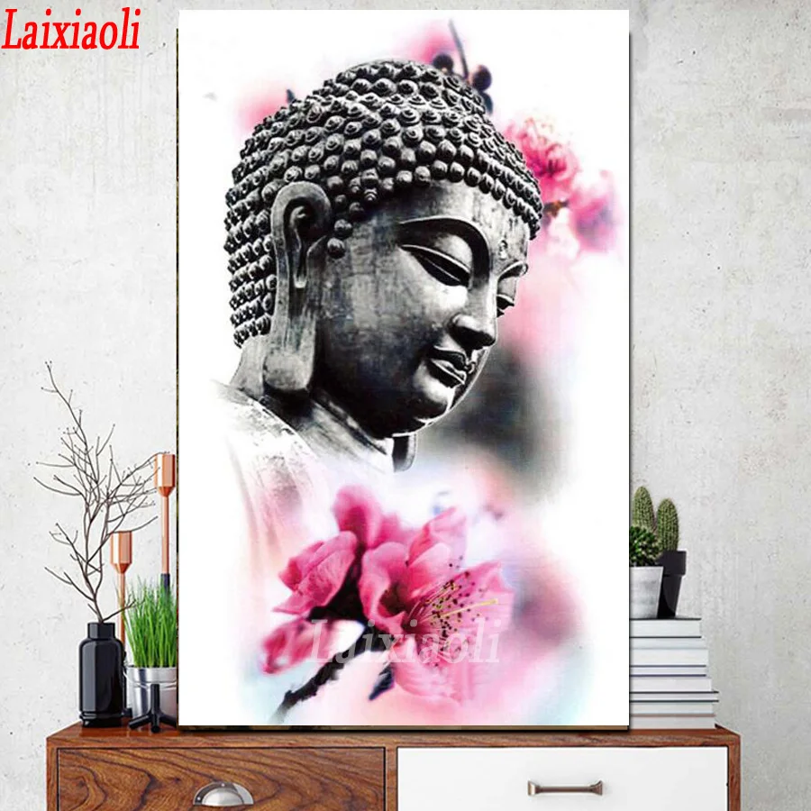 Большой 5D камни в форме ромба/круглый дрель diy алмазная живопись Будда с