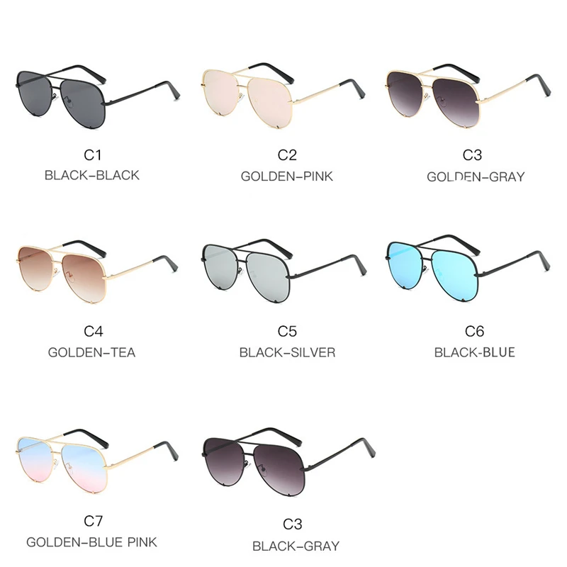 

2021 Pilot Aviation Sunglasses Women Shades Retro Classic Gradient Sun Glasses Female Male Luxury Brand Designer Lunette