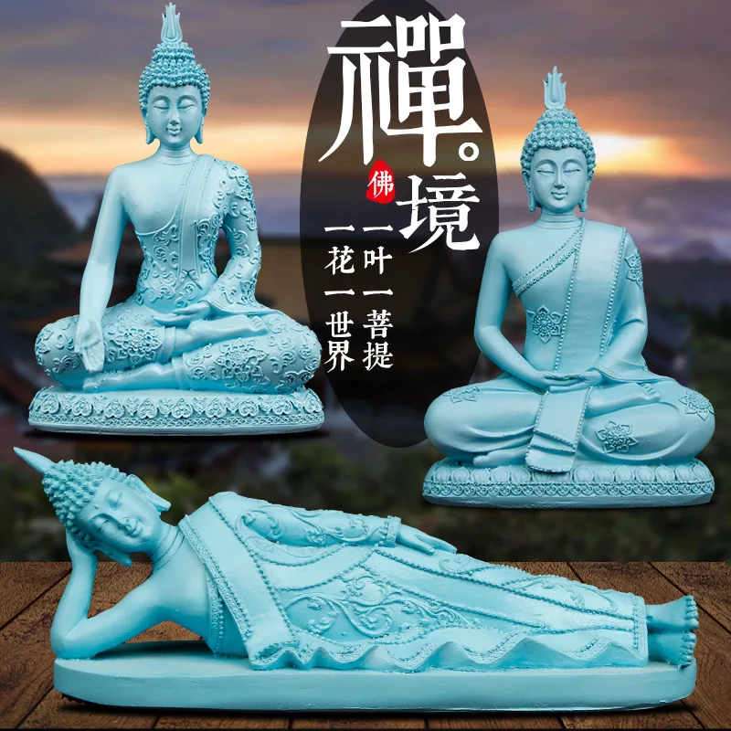 

Buddha Statues Thailand Buddha SculptureHome Decor Office Desk Ornament Vintage Gift Figurine Hindu Siting Sleeping Buddha