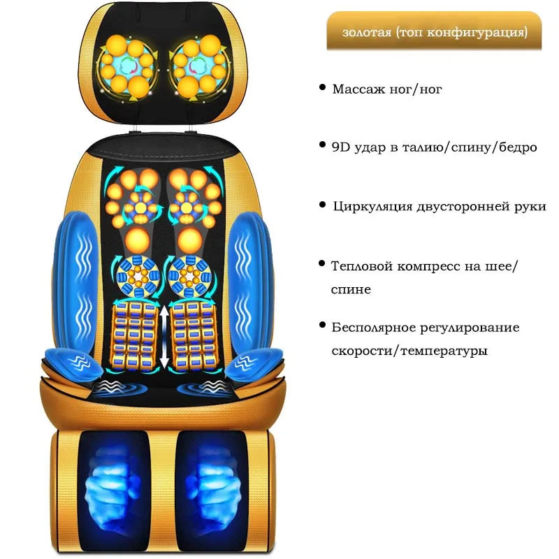 Инструмент для массажа шеи талии плеч спины многофункциональная подушка всего