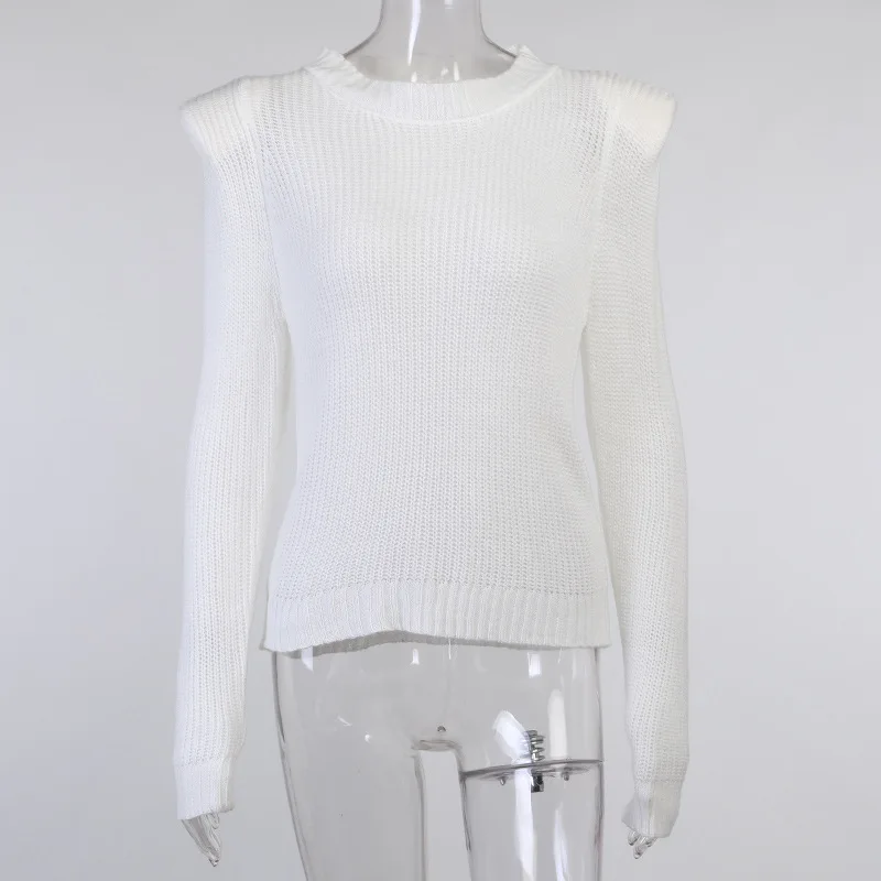 

Black White Long Sleeve O Neck Knitted Sweater Women Casual Oversized Pullover Ladies Chic Loose Jumper 2021
