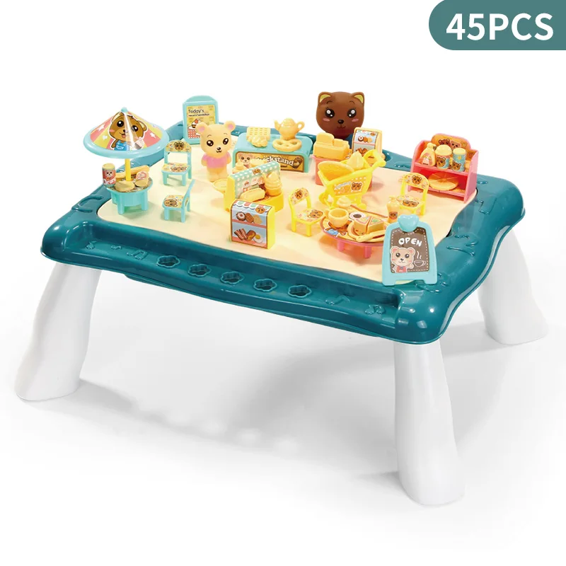

Montessori Baby Building Blocks Desk for Kids 2 to 4 Years Old Toy Educational Children Block Game Child 3 Year Educational Girl