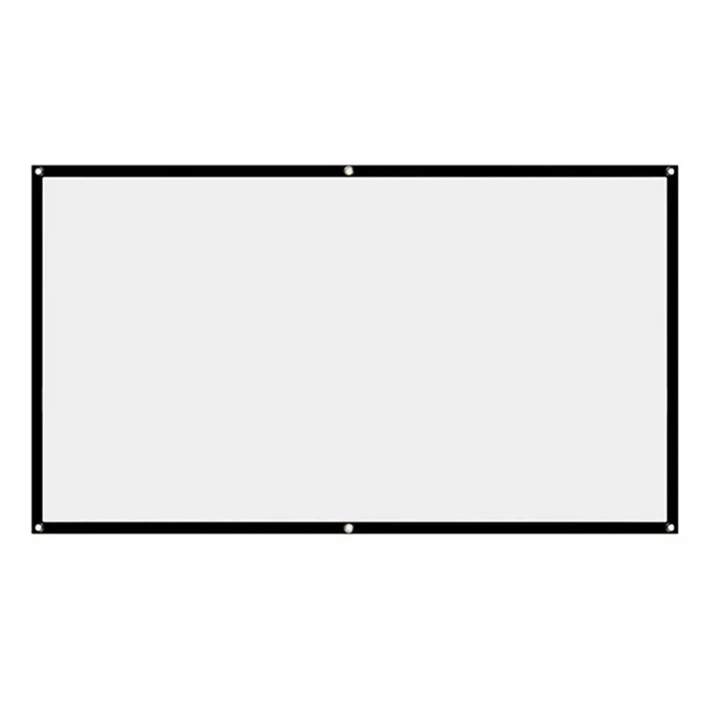 

Projector Simple Curtain Folding Soft HD Projector Screen 84/100/120/150inch 3D Projection Movies Screen For Office Home Theater