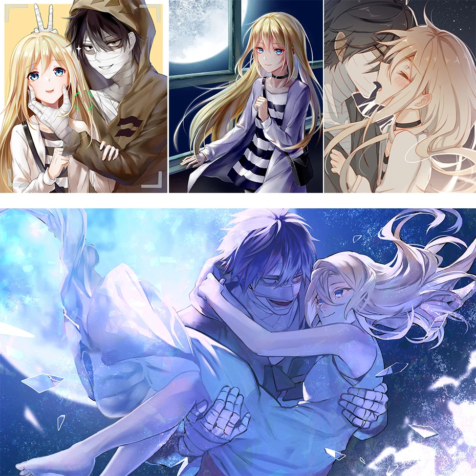 

AMTMBS Satsuriku no Tenshi Angels Of Death Anime Canvas Painting Wall Picture Poster Coated Wall Stickers Home Decor