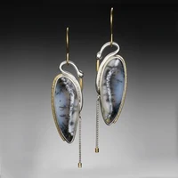 bohemian painted bird earrings for women tribal jewelry handmade vintage crystal dangle earring pendientes