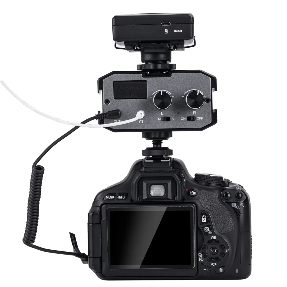 Comica CVM AX1 Mono Stereo Audio адаптер смесителя микрофон для DSLR Canon EOS T6 Nikon D3300 ual усилитель