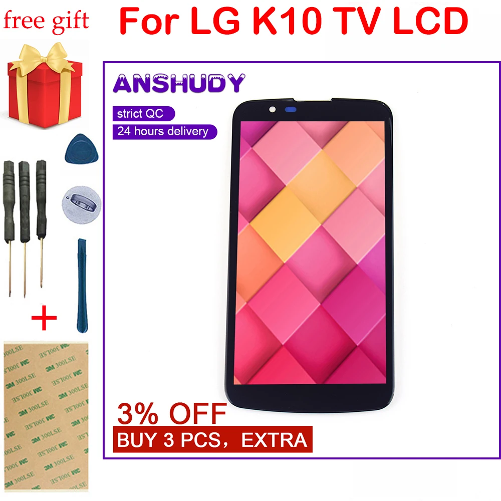 Для LG K10 TV LCD сенсорный экран дигитайзер Sensoe стекло в сборе для K10TV дисплей K430TV