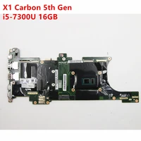 original laptop lenovo thinkpad x1 carbon 5th gen motherboard i5 7300u cpu 16gb 01ay071 01ay075 01lv431 01lv435