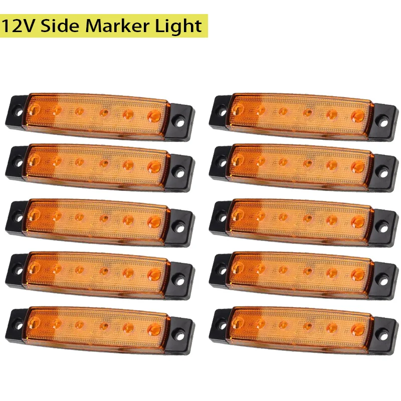 10 шт. неоновые сигнальные поворотники для трейлера грузовика 12 В|Световая