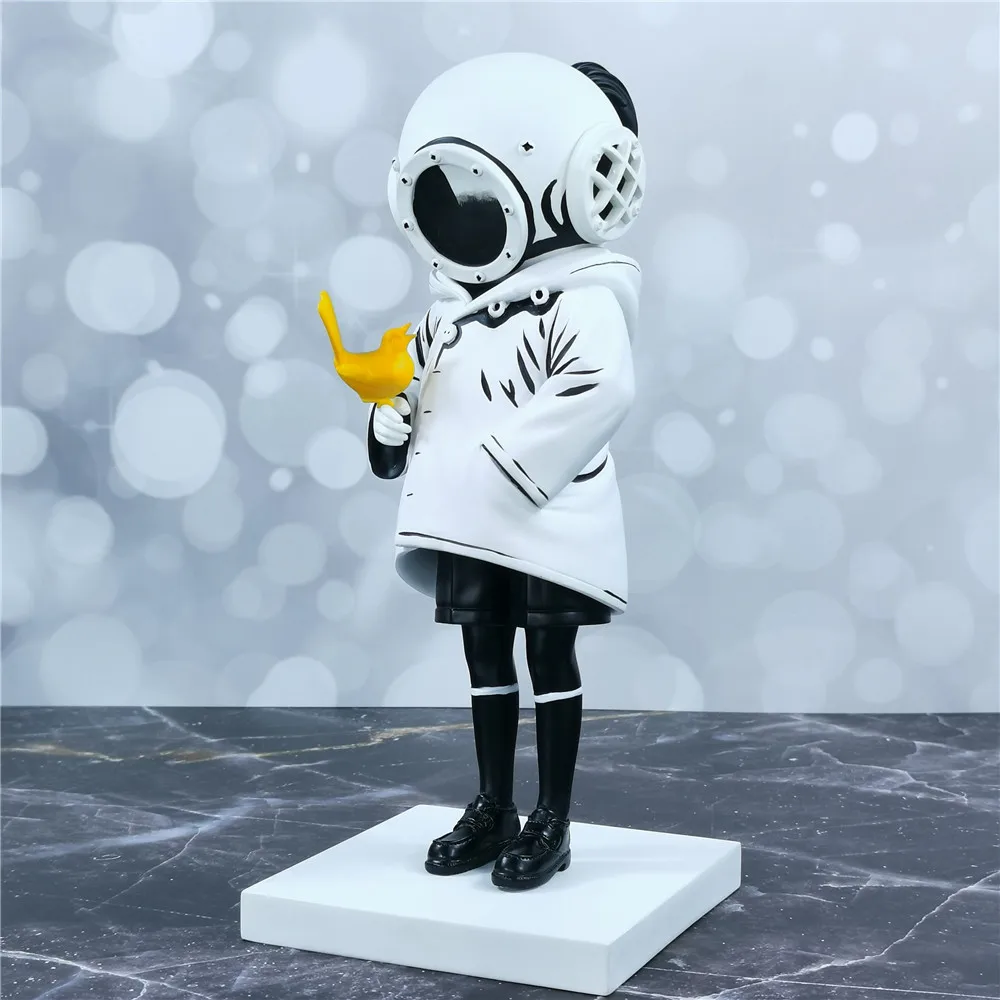 Figura de Arte Moderno Banksy, buzo de mar profundo, bombardero de flores, arte callejero de Inglaterra, escultura de Banksy, figura de resina, arte coleccionable-4
