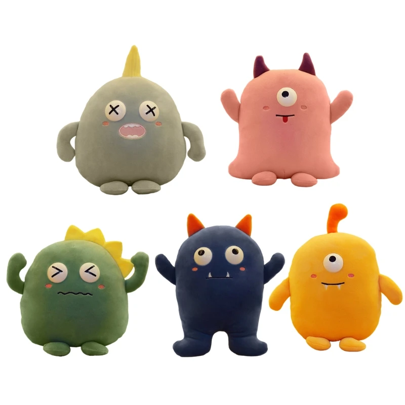 

B36E 25cm/10inch Seat Cushion Interactive Cartoon Little Monsters Soft Cotton Stuffed Plush Doll Novelty Toy Pillow Cushion