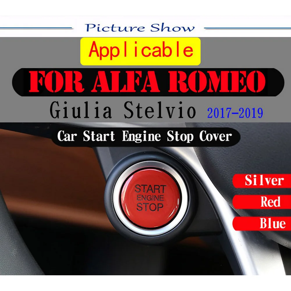3 Цвета ABS автомобильный двигатель старт стоп кнопка кольцо Накладка для Alfa Romeo