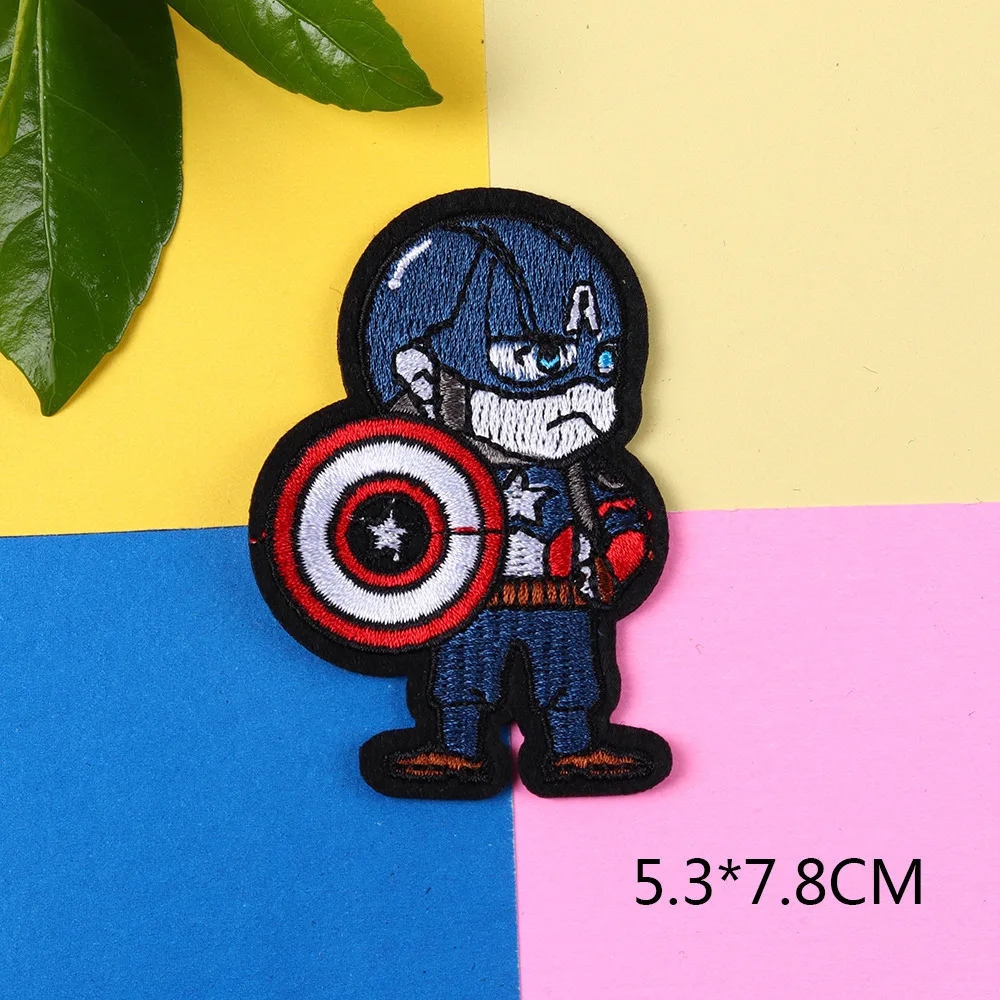 

Disney Marvel cartoon hero iron man team cloth stickers clothing sewing decoration trend fashion cloth stickers