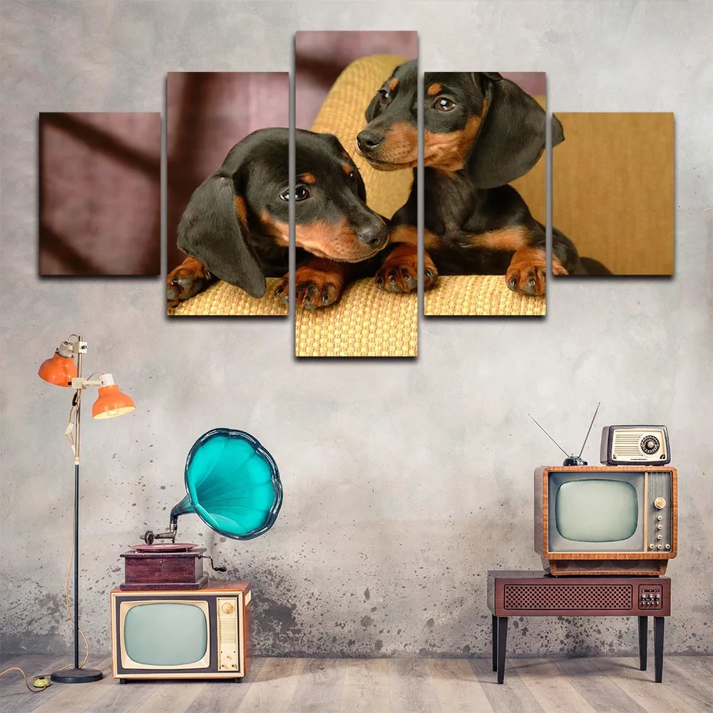 

Картина маслом без рамки, холст с собакой, плакат, принты, настенные художественные картины, гостиная, домашний декор