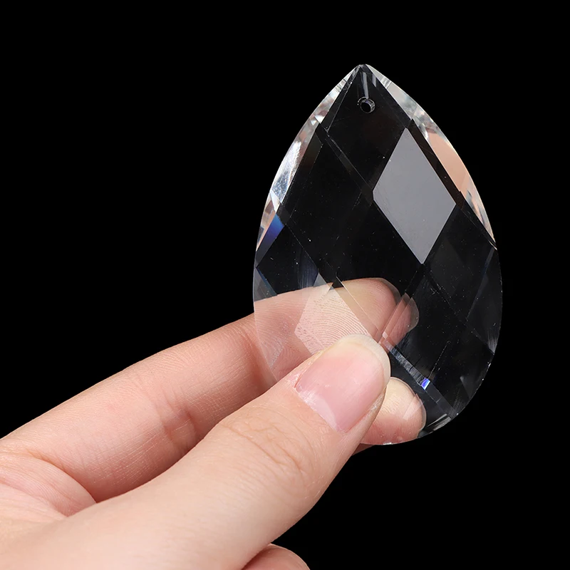 

38/50/63/76mm Glass Art Crystal Prism Chandelier Lamp Hanging Ornament DIY Teardrop