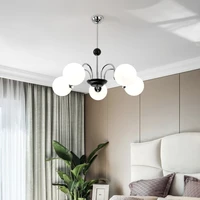 postmodern light luxury glass pendant light living room bedroom pendant lamp restaurant hotel simple hanging lamps 110 240v