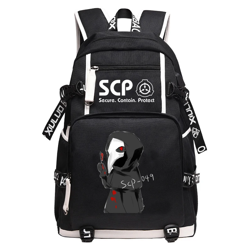 3 SCP тональный женский рюкзак с мультяшным принтом, холщовые школьные сумки для девочек-подростков, SCP дорожный рюкзак, USB рюкзак для ноутбука - Цвет: 3
