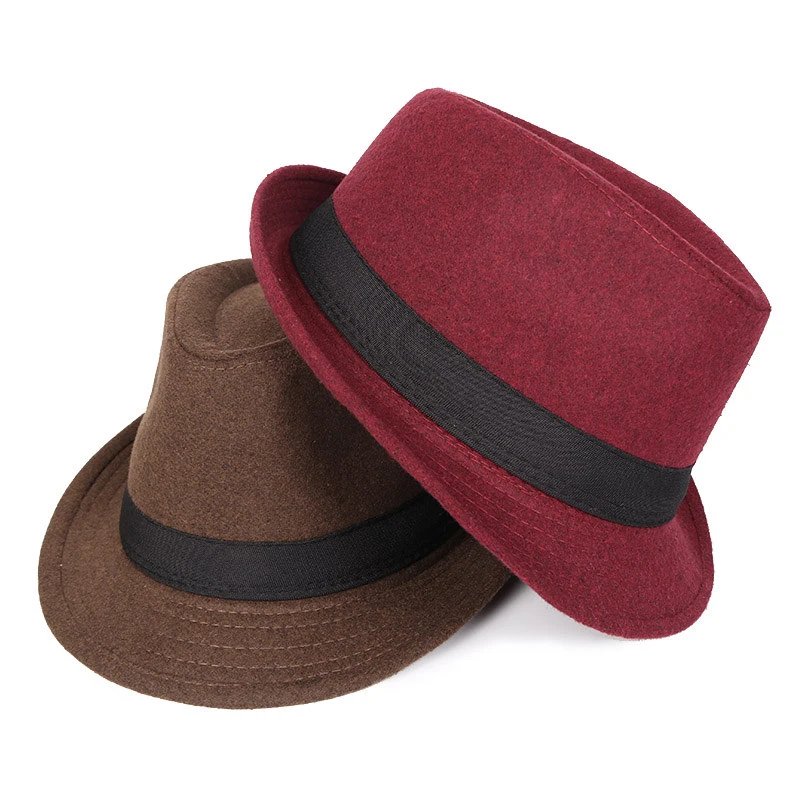 Пирог свининые фетровая шляпка шерстяная Шапки для Для мужчин шерство