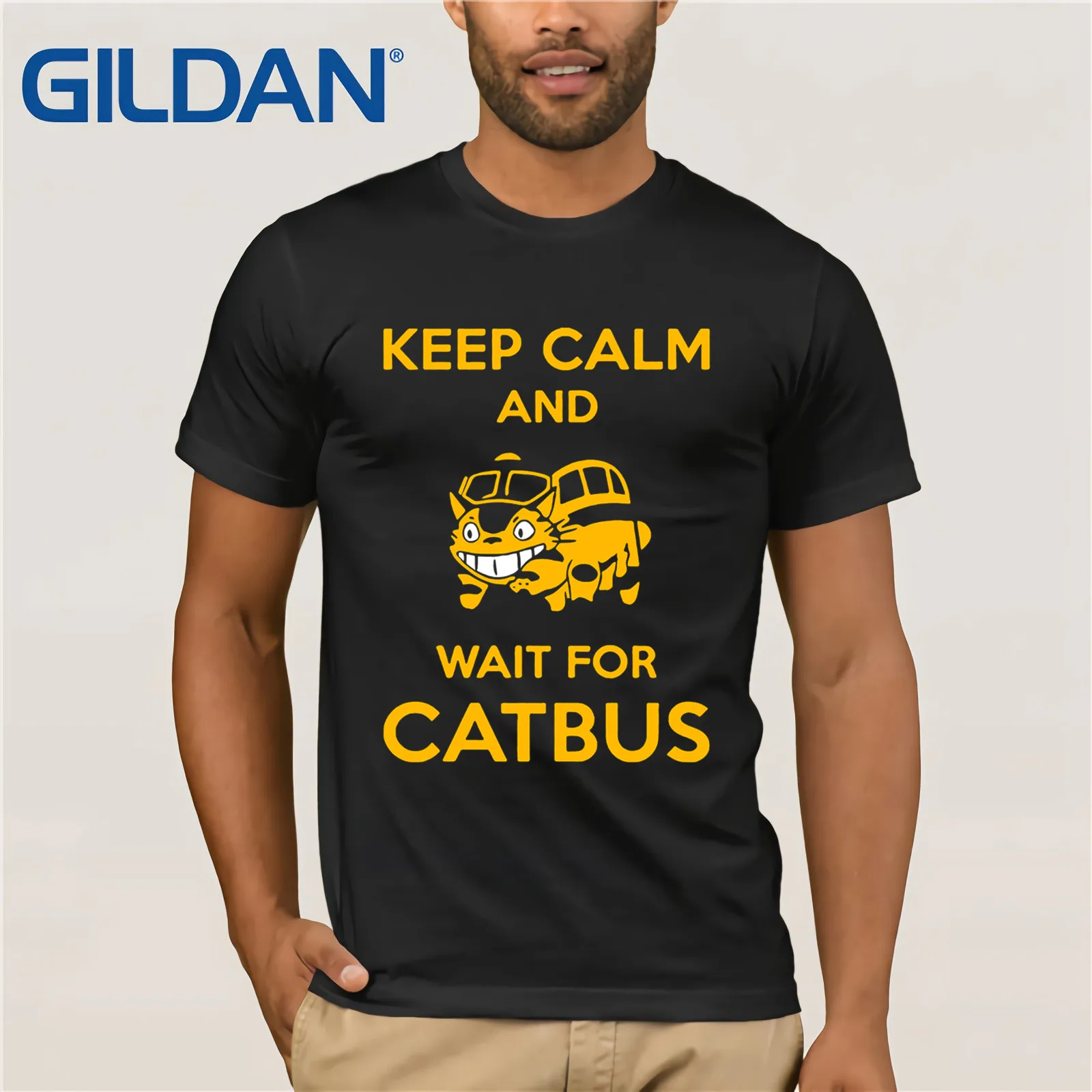 Мужская футболка Uk 2019 Studio Ghibli Мой сосед Тоторо Catbus Fited летняя брендовая