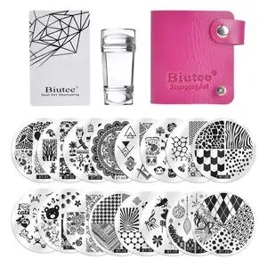 Biutee 30 шт.компл. набор пластин для штамповки ногтей геометрические цветы кружевные пластинки для ногтей штамп из нержавеющей стали шаблон для печати ногтей инструменты