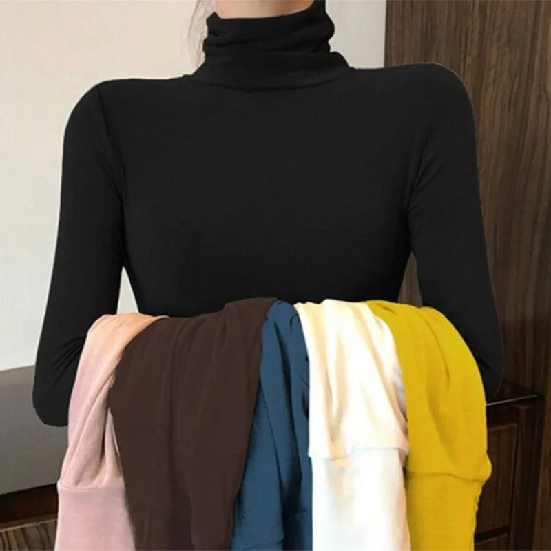 

Half Turtleneck Bottoming Shirt Women's Top 2021 New Autumn and Winter Korean Style Inner Slim Fit All-Match Solid Color Long