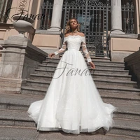 glittery boat neck lace appliques wedding dresses a line backless long sleeve tulle bridal gown robes de soir%c3%a9e vestidos %d0%bf%d0%bb%d0%b0%d1%82%d1%8c%d0%b5
