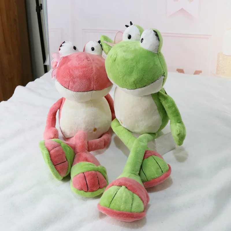 

Cute Frog Doll Plush Toy Pillow Long Legs Rag Doll Cartoon Doll Couple Gift Lover Send Girl Birthday Christmas Gift