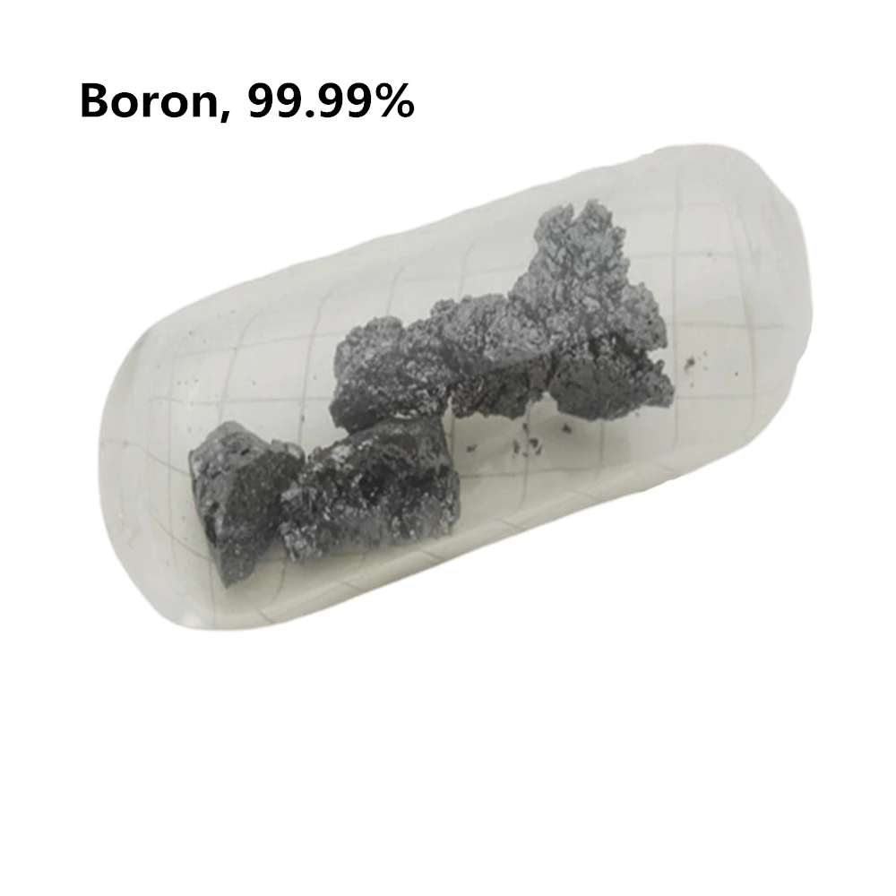 High Purity 99.99% Pure Boron Crystals 1g 5g Element Sample In Glass Ampoule