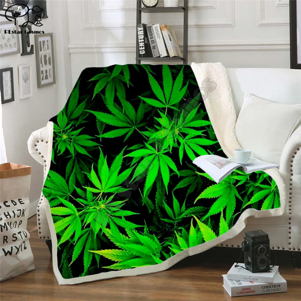

Weed Fleece Blanket 3D full printed Wearable Blanket Adults/kids Fleece Blanket drop shippng style -2