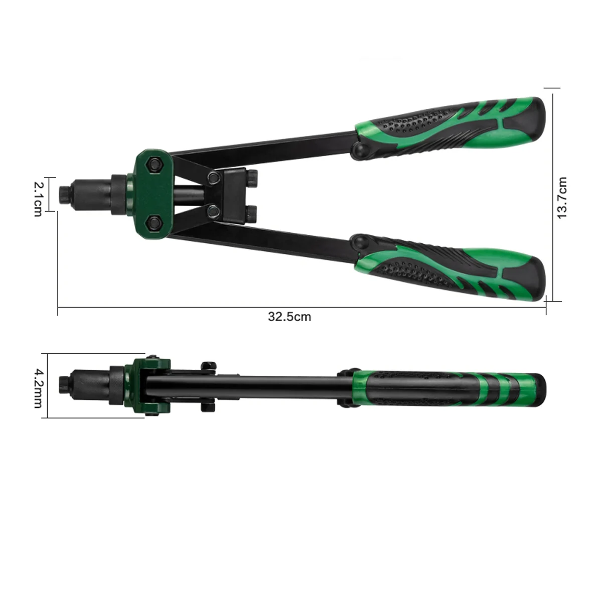 

13 Inch Hand Threaded Rivet Nuts Gun Hand Riveter Household Industrial Manual Rivet Tool for 2.4/3.2/4.0/4.8/6.4mm Riveter Head