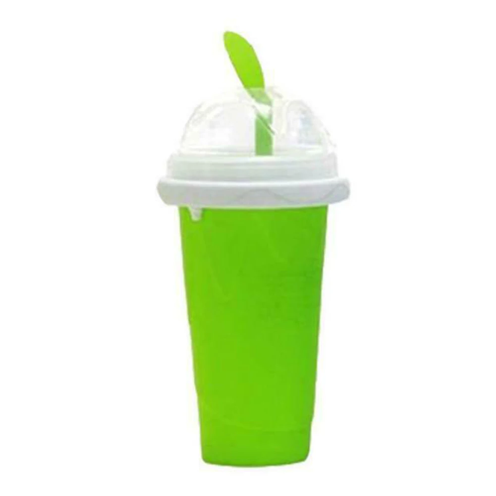 green Слякоть Мороженица выжать Peasy слякоть быстрого охлаждения чашки молочный коктейль бутылки ds99 - Цвет: green