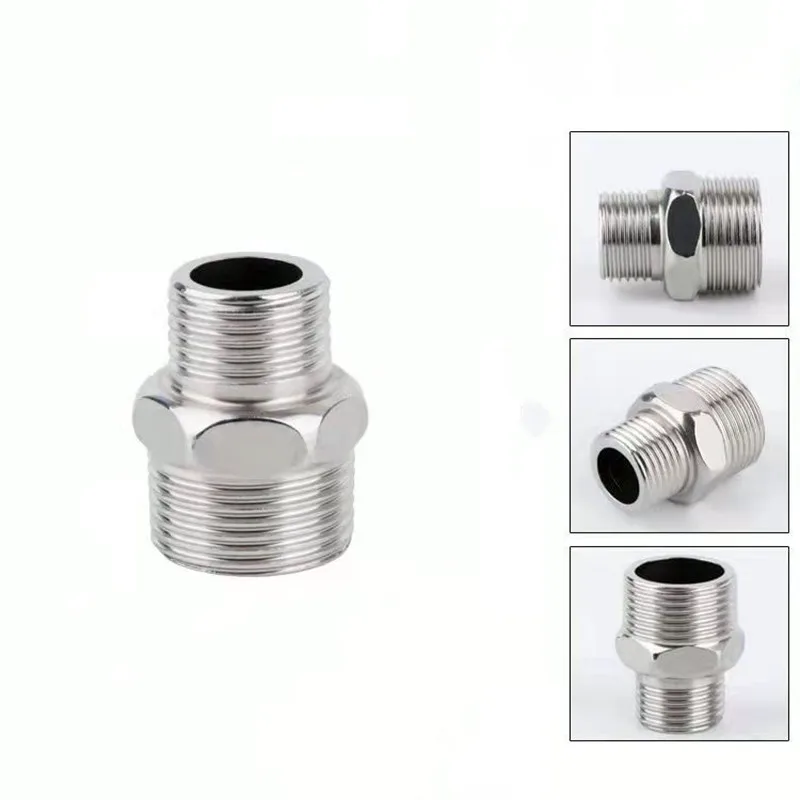 

Free Shipping SS304 Stainless Steel Hex Nipple Fitting Coupler Adapter 1/4” - 2"BSPT Male to Male Thread For Water Oil Gas Conne