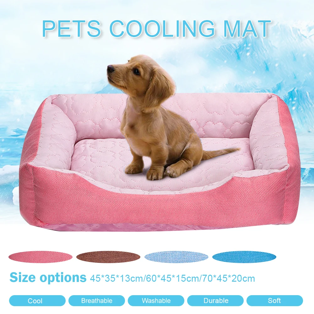 Summer Dog Cat Bed Pet Cool Mat House For Chihuahua Cold Puppy Sleeping Cushion for Medium Large Cooler Mattress |