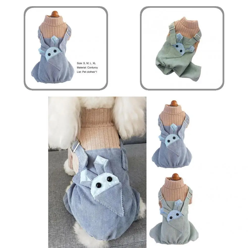 

Thickening Cozy Teddy Dog Winter Jumpsuit Casual Puppy Clothes Non-shrink for Autumn
