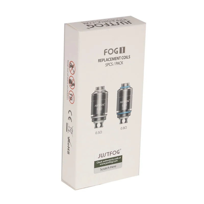 5 шт./лот Justfog Fog 1 головка катушки 0.5ohm 0.8ohm Cigarro Eletronico Vaporizador Сменная электронная