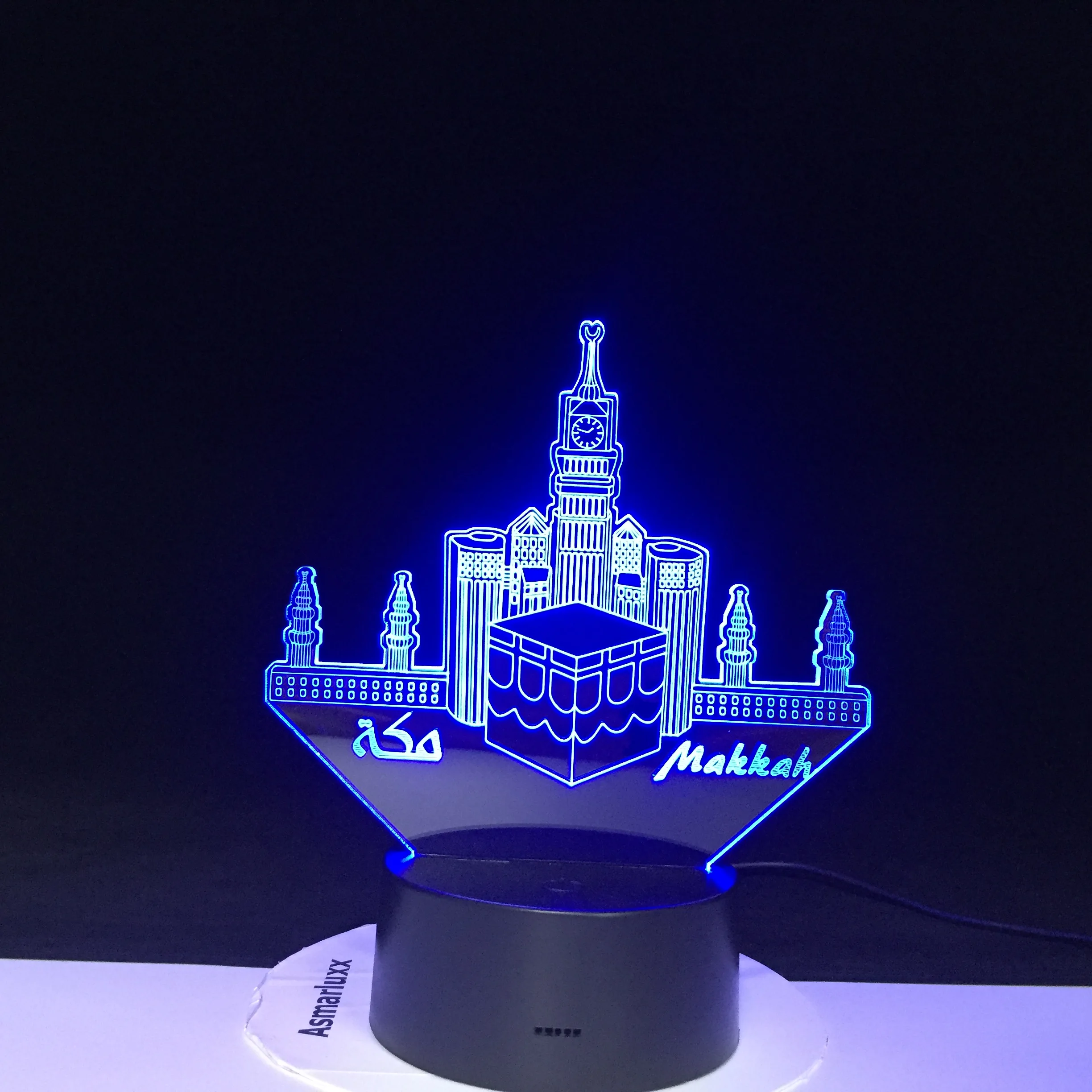 Мечеть мечеть Makka 3d светодиодный ночсветильник лампа Usb домашний декоративный
