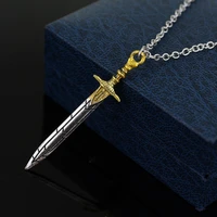 percy jackson the sea of monsters vintage sword statement necklace boutique golded men long pendants necklace drop shipping
