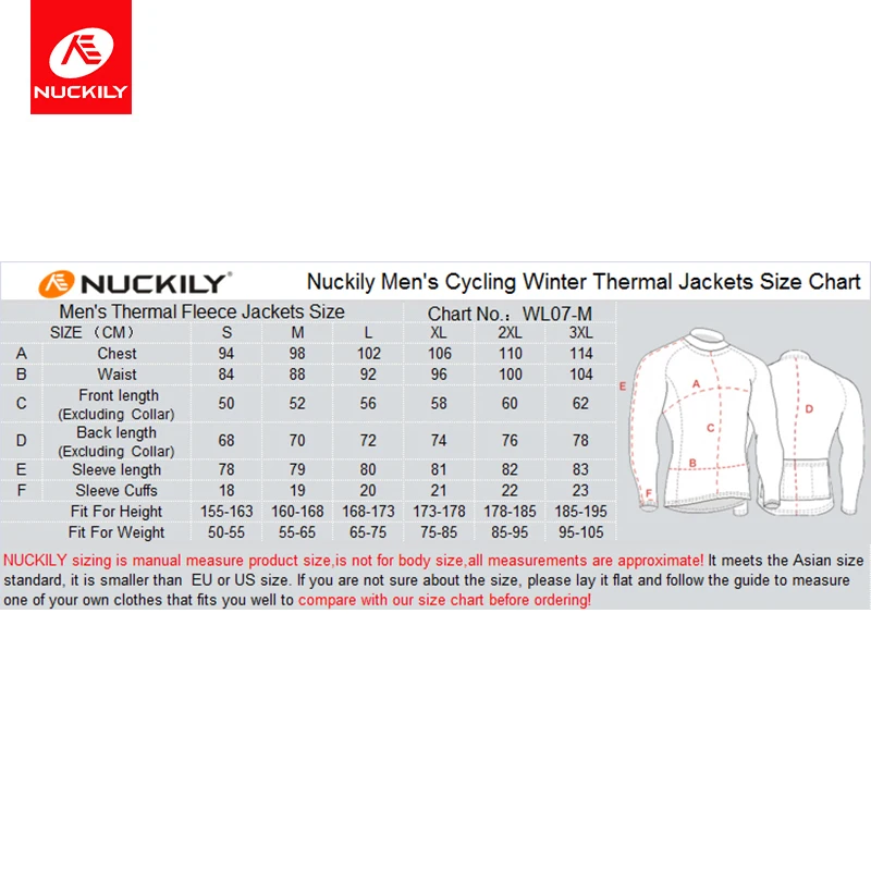 

NUCKILY Men's Sports Clothing Cycling Jersey Winter Long Sleeve Bike Jersey Top Mountain MTB Road Cycling Breathable Jacket