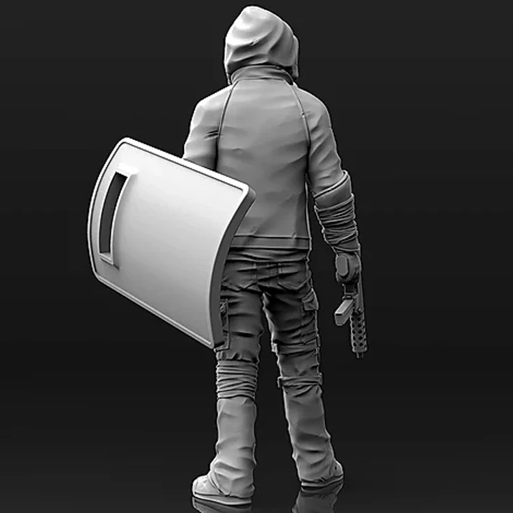 Модель 1/35 года фигурка GK Men из смолы со щитами несобранный и Неокрашенный