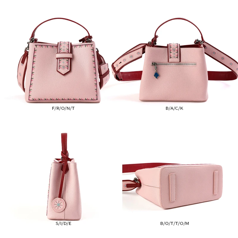 LIAN CAN сумка-ведро с вышивкой женские сумки через плечо из спилка сумка роскошные