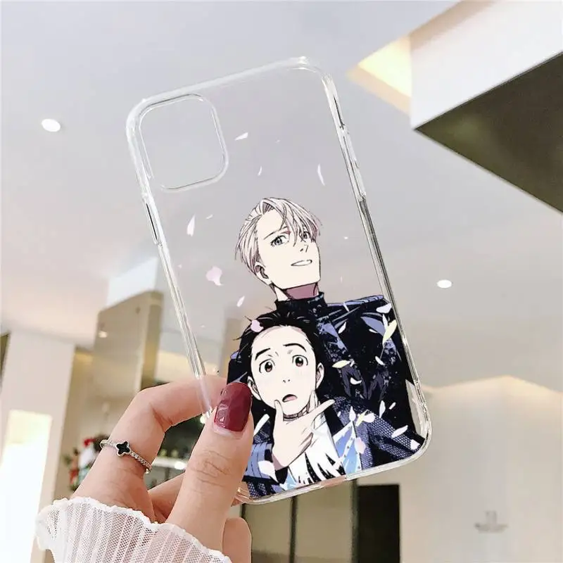 

Hot Yuri on Ice anime Phone Cases Transparent soft For iphone 5 5s 5c se 6 6s 7 8 11 12 plus mini x xs xr pro max