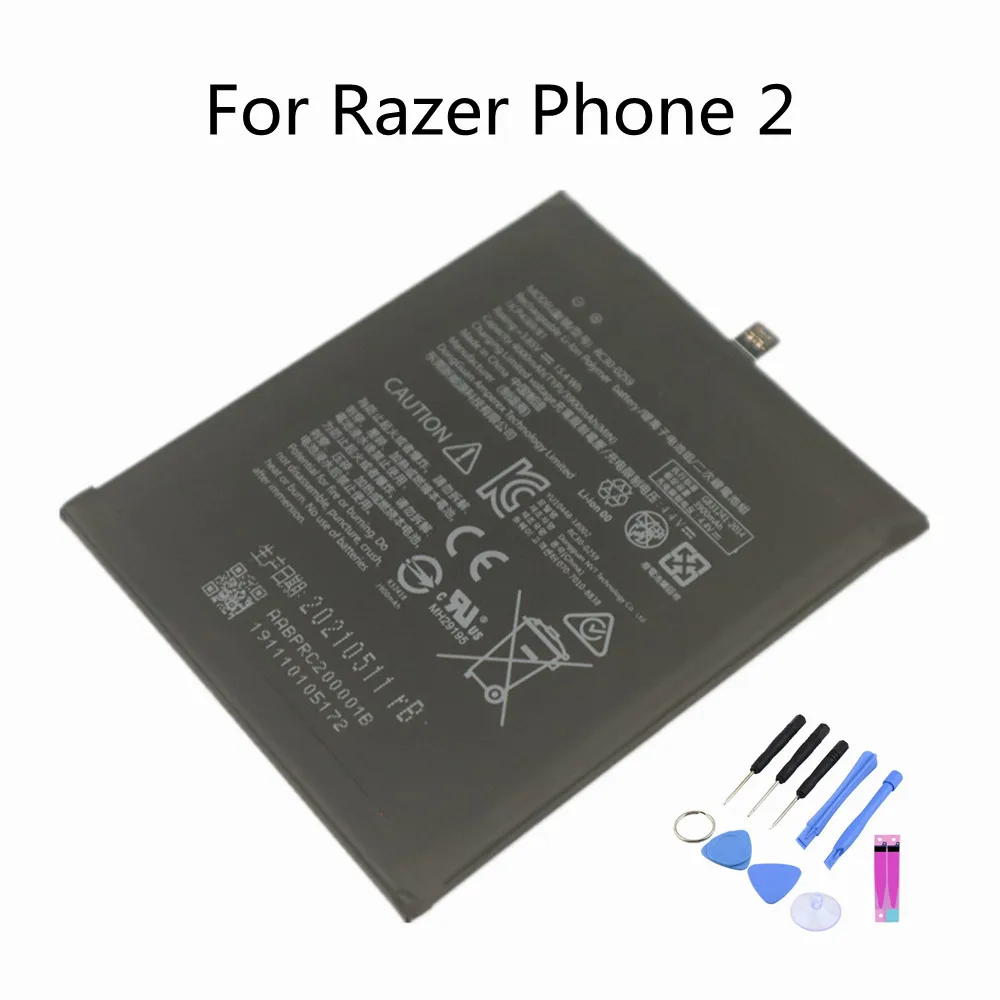 

Высококачественный оригинальный аккумулятор на 4000 мАч для телефона Razer, 2-х телефонный телефон 2 RC30-0259 1ICP4/69/81 фотоаккумулятор + Инструменты