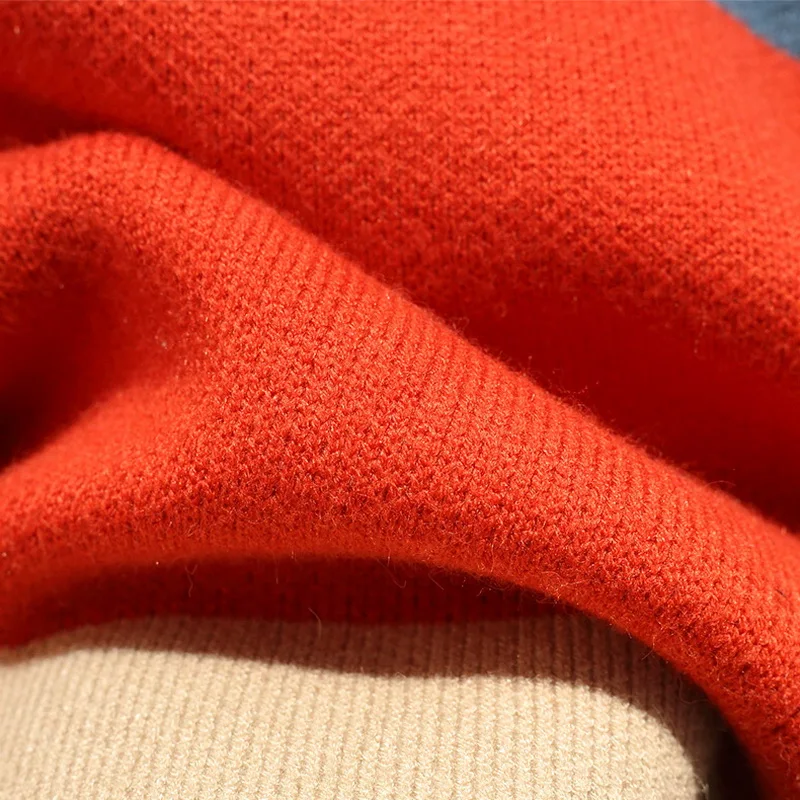 Плюс размер knitting вязание свитер костюмы 2 шт. набор женщин хит цвет пуловеры + юбка
