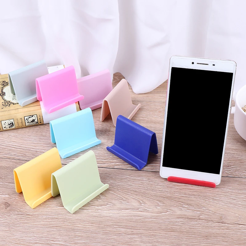 

Universal Plastic Phone Holder Stand Base For iPhone 7 8 X for Samsung for Xiaomi Smartphone Candy Color Mobile Phone Bracket